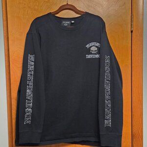 Harley Davidson Long Sleeve Skull T-shirt 3XL XXXL Like New Condition